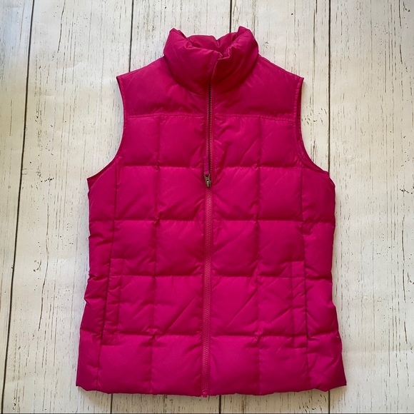 Lands' End Jackets & Blazers - Lands’ End Pink Puffer Vest Women’s Small